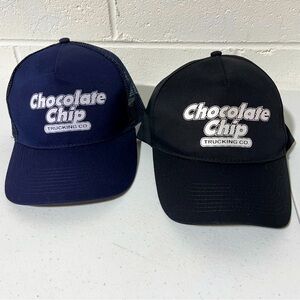 Set Of 2 Chocolate Trucking Co Baseball Caps Hats Adj Snapback Black & Blue